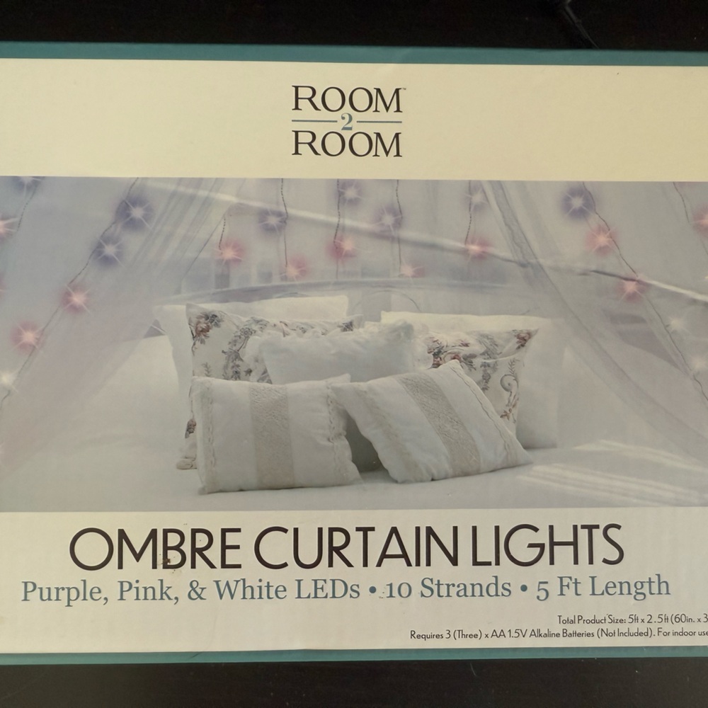 Elegant Purple and Pink Ombre Curtain lights for a Stylish Touch